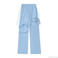 thumbnail image 1 of Fozruso Girls Loose Sweatpants Girls Cargo Pants For Everyday Wear Comfortable Stretch Elastic Waist Casual Outdoor Play Durable Pocket Jogger Pants For Kids Age 6 13 Years Sizes 10-11 Years, 1 of 5