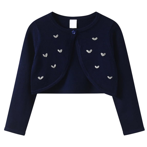 Fozruso Girls Outerwear Jackets Coats 4-5 Years,Girls' Knitted Cardigan Shawl Lightweight Air Conditioner Shirt Suitable For 1 14 Years Old Blue