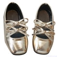 thumbnail image 1 of Fozruso Girls Sandals For Everyday Casual Wear Mary Jane With Bow Detail Comfortable Dress Shoes For Toddler To,Sizes 34 Big Kid 9-9.5 Years(Gold), 1 of 7