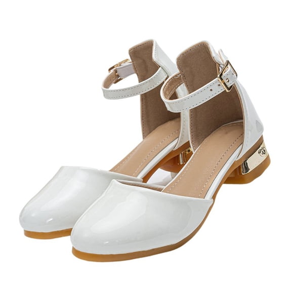 Fozruso Girls Sandals For Girls Stylish High Heels For Daily Wear Weddings Birthday Parties School,Sizes 15 Big Kid 14.5-15 Years(White)