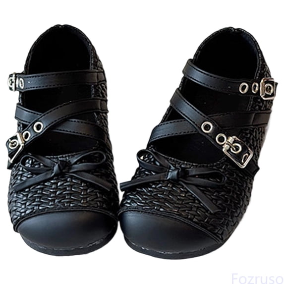 Fozruso Girls Sandals Mary Jane Shoes With Bowknot Cute Toddler Casual Comfortable Lightweight Breathable For Little Girls Suitable For Ages 1 10.5,Sizes 8 Little Kid 2-2.5 Years(Black)