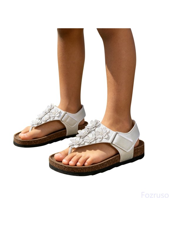 Girls Sandals Open Toe,Sizes 13 Little Kid,Girls Casual Soft Sole Open Toe Beach Sandals For Summer Outdoor Play