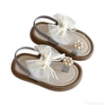 thumbnail image 1 of Fozruso Girls Sandals For Toddler Kids Soft Comfortable Summer Beach Shoes With Bowknot Design Casual Outdoor Walking Footwear,Sizes 11.5 Little Kid 5-5.5 Years(Silver), 1 of 7