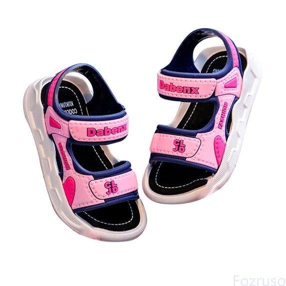 Fozruso Girls Sandals For Toddler Kids And Youth Adjustable Straps Lightweight Comfortable Casual Outdoor Summer Footwear,Sizes 29 Big Kid 9-9.5 Years(Pink)