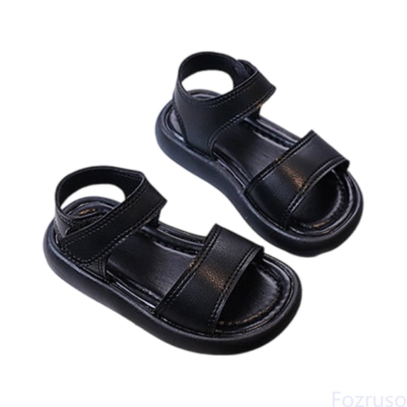 Fozruso Girls Sandals For Toddlers And Kids Comfortable Casual Party Wear Breathable Soft Sole Everyday Footwear For Ages 1 6 Years,Sizes 8 Little Kid 2.5-3 Years(Black)