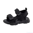 thumbnail image 1 of Fozruso Girls Sandals For Toddlers And Kids Comfortable Open Toe Casual Summer Shoes Breathable Lightweight Everyday Footwear For Ages 1 6,Sizes 21 Little Kid 1-2 Years(Black), 1 of 5