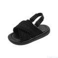 thumbnail image 1 of Fozruso Girls Sandals For Toddlers And Kids Comfortable Open Toe Casual Summer Shoes For Girls Age 1 6 Lightweight Breathable Footwear,Sizes 26 Little Kid 3-4 Years(Black), 1 of 5