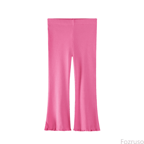 Fozruso Girls School Uniform Pants Bottom Pants Summer Thin Ice Silk Pants Style Little Girl Casual Pants Versatile Western Style Pants Sizes 3-4 Years