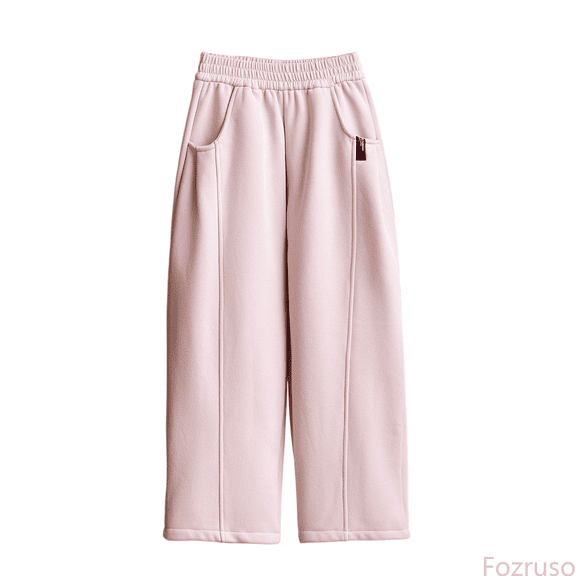 Fozruso Girls School Uniform Pants Girls Casual Winter Pants Pure Color Slim Fit Wide Leg Trousers Loose Fit Outerwear Sporty Bottoms For Big Kids And Toddlers Sizes 11-12 Years