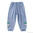 thumbnail image 1 of Fozruso Girls School Uniform Pants Toddler Girls Denim Jeans Toddler Kid Pants Jeans Soft Elastic Waist Denim Pants Sizes 18-24 Months, 1 of 6
