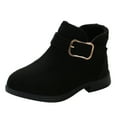 thumbnail image 1 of Fozruso Girls Shoes Fashion Solid Color Short Boots Non Breathable Women Boots,Sizes 10(3.5-4 Years), 1 of 6