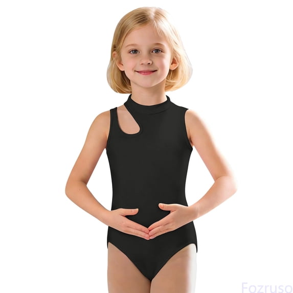 Fozruso Girls Sleeveless Strappy Dance Romper Gymnastics Leotard With Mesh Cutout Design For Summer Performance Practice Summer Girls Jumpsuits Sizes 2-3 Years