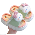 thumbnail image 1 of Fozruso Girls Slippers For Kids Soft Linen Slides Sole Comfortable Indoor Outdoor Casual Home Slippers For Toddler And Little Girls,Winter Slippers Sizes 10 Little Kid(3-3.5 Years), 1 of 4