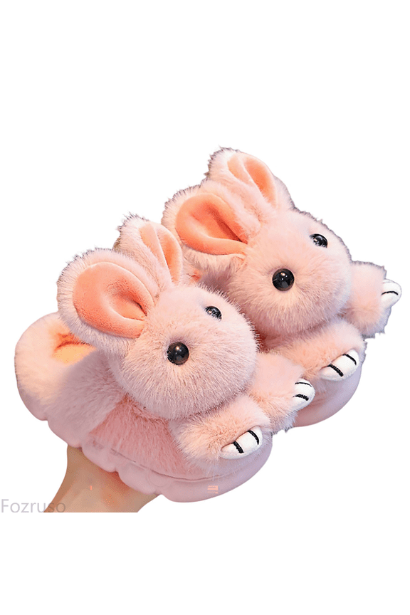 Girls Slippers Winter Warm Fleece Lined Shoes With Sole For Indoor Comfort,Kids Plush Slip On Slippers Sizes 3 Big Kid(11.5-12 Years)