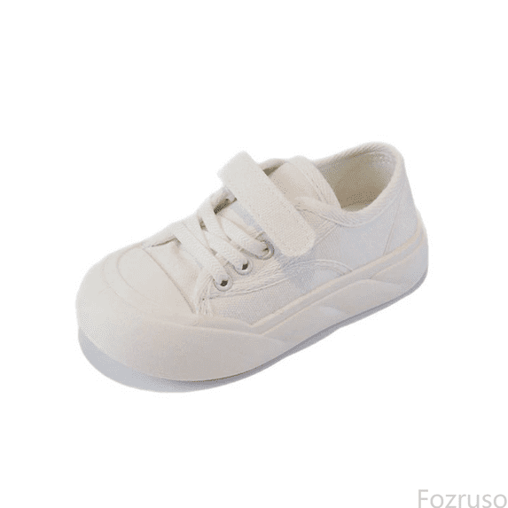 Fozruso Girls Sneakers Canvas Low Top Casual Shoes For Kids Versatile Design Soft Sole Comfortable Athletic Footwear For Play,Sizes 11(4.5-5 Years)