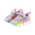 thumbnail image 1 of Fozruso Girls Sneakers For Toddlers Light Up Walking Shoes Non Slip Comfortable Breathable Casual Outdoor Play Shoes For Age 1 6 Casual School Shoes,Sizes 5(12-18 Months), 1 of 6