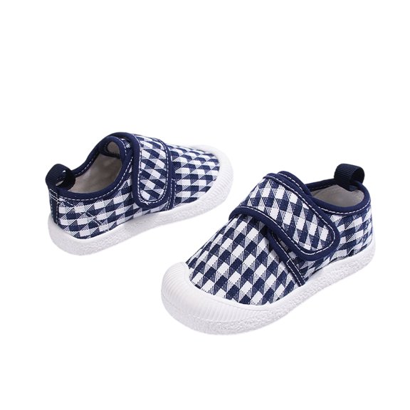 Fozruso Girls Sneakers For Toddlers Lightweight Canvas Casual Shoes With Hook Loop Closure Comfortable Non Everyday Walking Footwear For Kids Age 2 6 Casual School Shoes,Sizes 8(2-2.5 Years)