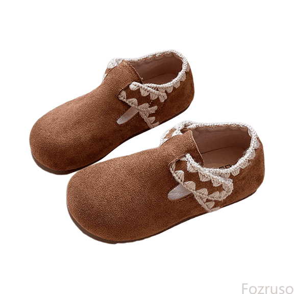 Fozruso Girls Sneakers For Toddlers Soft Sole Leather Shoes For Autumn Style Footwear Korean Design For Little Girls Comfortable And,Sizes 13(7-8 Years)