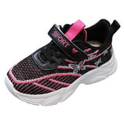 Fozruso Girls Sports Shoes Fashionable New Pattern Cute Butterfly Print Mesh Breathable And Comfortable Four Seasons Casual Shoes, Sizes 10.5 Little Kids