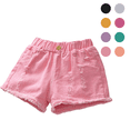 thumbnail image 1 of Fozruso Girls Summer Loose Fashion Personality Casual Thin Denim Shorts Girls Denim Jean Shorts(Pink), 1 of 6