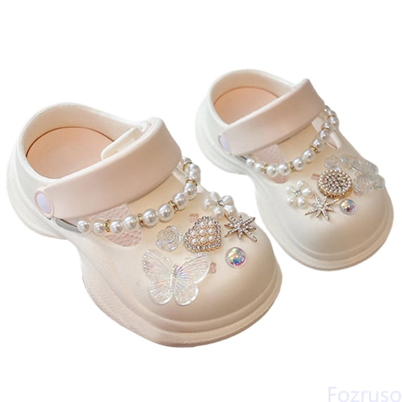 Fozruso Girls Summer Sandals Comfortable Casual Closed Toe Shoes For Kids Dress Up Outfit Ages 4 16 Lightweight Breathable Water Washable(4 16y),Sizes 11 Big Kid 8-9 Years(Pink)