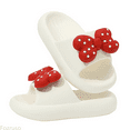 thumbnail image 1 of Fozruso Girls Summer Slippers Indoor Outdoor Comfortable Shoes For Toddler Kids With Bowknot Print Ages 2 12,Warm Winter Slippers Sizes 13 Little Kid(7-8 Years), 1 of 5