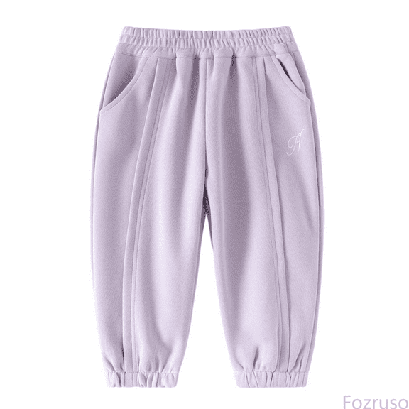 Fozruso Girls Sweatpants Women's Sportswear Pants Suitable For And Toddlers Casual Jogging Pants Soft And Comfortable Ankle Cuffed Trousers With Elastic Sizes 3-4 Years