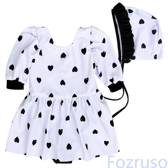 Fozruso Girls Swimwear For Beach Pool And Lake Heart Shaped With And Sun Ideal For Ages 1 6 For Summer Pair With Sandals 2 Piece Swimsuit Sizes 5-6 Years