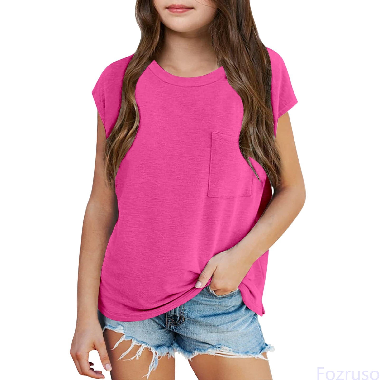 Fozruso Girls Tops And Tees For Summer Short Sleeve Hooded Styles With ...