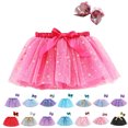 thumbnail image 1 of Fozruso Girls Tutu Skirt Kids Girls Ballet Skirts Party Tulle Dance Skirt Hairband Set(Red), 1 of 6