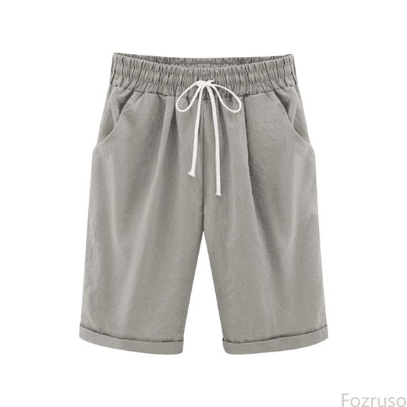 Fozruso Girls Twill Pants Casual Thin Outerwear Elastic Waistband Loose Five Inch Pants (3 13y) Sizes 12-13 Years