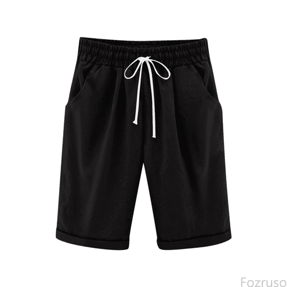 Fozruso Girls Twill Pants Casual Thin Outerwear Elastic Waistband Loose Five Inch Pants (3 13y) Sizes 5-6 Years