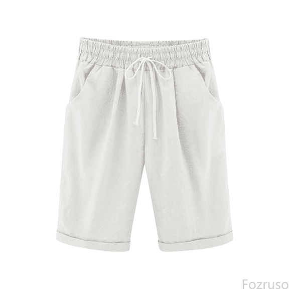 Fozruso Girls Twill Pants Casual Thin Outerwear Elastic Waistband Loose Five Inch Pants (3 13y) Sizes 7-8 Years