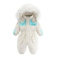 thumbnail image 1 of Fozruso Girls Windbreaker Jacket 1-2 Years,Baby Boy Winter Snowsuit Toddler Jacket Outfits Infant Girl Snow Suits Clothes White, 1 of 6