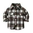 thumbnail image 1 of Fozruso Hooded Jacket 6-12 Months,Kids Toddler Baby Unisex Unisex Autumn Winter Plaid Tops Long Sleeve Shirt Coat Jacket Cardigan Clothes Black, 1 of 1