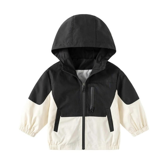 Fozruso Hooded Fleece Jacket 8-10 Years,Toddler Boy And Girl Windbreaker Casual Outerwear Kids Lightweight Zip Hooded Jacket Baby Cute Coat White