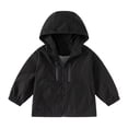 thumbnail image 1 of Fozruso Hooded Puffer Coat 2-3 Years,Boys Windbreaker Jacket For Kids Lightweight Hooded Zipper Coat Outdoor Casual School Jacket For Boys Age 2 To 13 Years Black, 1 of 3