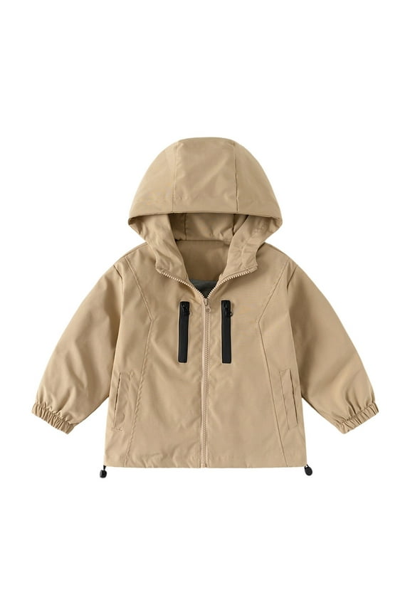 Hooded Puffer Coat 2-3 Years,Boys Windbreaker Jacket For Kids Lightweight Hooded Zipper Coat Outdoor Casual School Jacket For Boys Age 2 To 13 Years Yellow