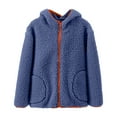 thumbnail image 1 of Fozruso Hooded Puffer Coat 3-4 Years,Girl's Jacket Kids Full Zip Soft Hoodie Sweatshirt Blue, 1 of 2
