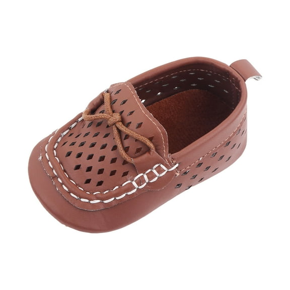 Fozruso Infant Toddler Shoes Solid Color Soft Soled Non Slip Socks Baby Shoes Spring And Summer Shoes Casual Shoes Sizes 5 Toddler(Brown)