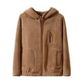 thumbnail image 1 of Fozruso Jacket Lightweight Coat 6-7 Years,Boys Winter Lined Thickened Thermal Jacket With Hood Outdoor Warm Coats For Kids Windproof Cold Weather Gear Brown, 1 of 3