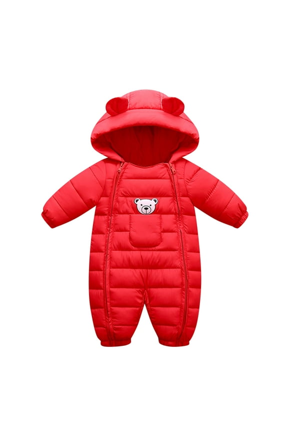 Kid Boys Romper Jumpsuit Down Jacket 18-24 Months,Windproof Packable Down Warm Coat Snow Outwear