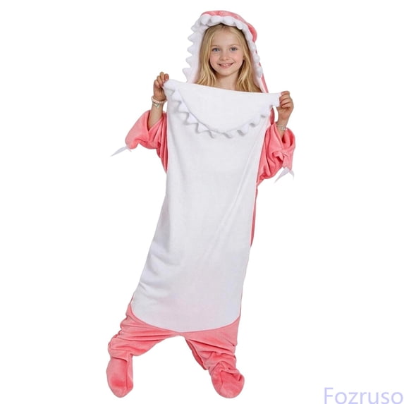 Fozruso Kids Animal Rompers Flannel Hooded Piece Cosplay Costume Soft Rompers For Boys Girls Party Party Fleece Jumpsuit for Kids