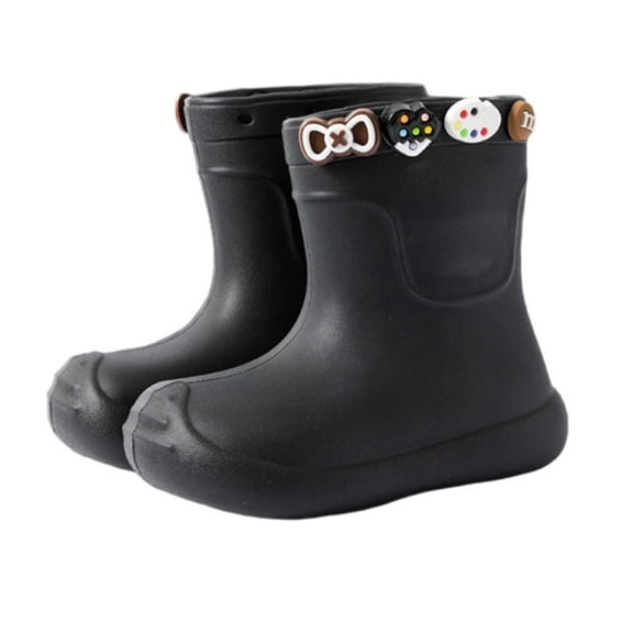 Fozruso Kids Boys Boots For School Outdoor Rainy Day Low Top Toddler Shoes Non Slip Comfortable Lightweight Durable All Season Footwear For Ages 2 9,Sizes 12.5(7-8 Years)