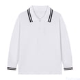 thumbnail image 1 of Fozruso Kids Boys Girls Long Sleeve School Uniform Shirt Button Closure Collared Shirt Classic Casual Sizes 6-7 Years, 1 of 3