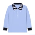 thumbnail image 1 of Fozruso Kids Boys Girls Long Sleeve School Uniform Shirt Button Closure Collared Shirt Classic Casual Sizes 8-9 Years, 1 of 3