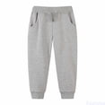 thumbnail image 1 of Fozruso Kids Boys Solid Color Tracksuit Pants With Bunched Feet Mid Sized Sport Pants Straight Leg Sweatpants Sizes 2-3 Years(Gray), 1 of 7