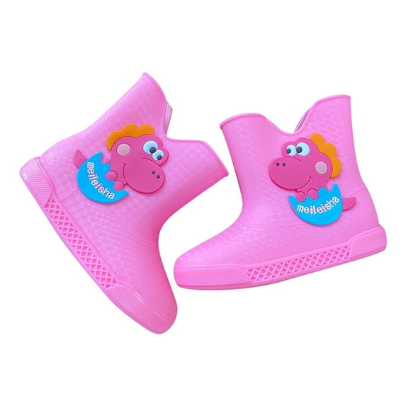 Fozruso Kids Rain Boots For Boys Outdoor Play Shoes Non Slip Comfortable Lightweight Everyday Casual Footwear Toddler Youth Booties,Sizes 8(3-4 Years)