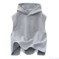 thumbnail image 1 of Fozruso Kids Tank Tops Undershirts Hoodie Sleeveless Shirts For Boys Girls Summer Tee Summer Tees,Sizes 3-4 Years Gray, 1 of 5