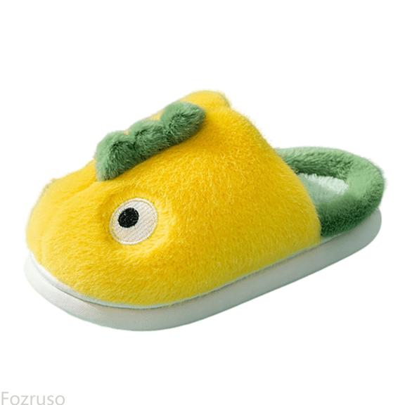 Fozruso Kids Winter Warm Home Warm Slippers 3D Cartoon Meng Meng Anmial Kids Home Slippers,Girls Slippers Sizes 13 Little Kid(5-6 Years)
